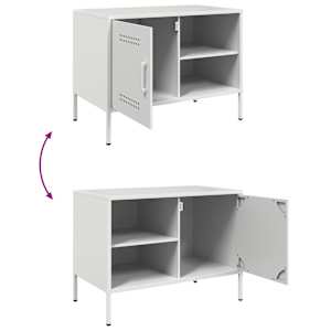 TV skříňky 2 ks bílé 68 x 39 x 50,5 cm ocel - obrázek 12