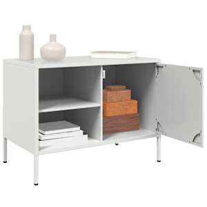 TV skříňky 2 ks bílé 68 x 39 x 50,5 cm ocel - obrázek 5