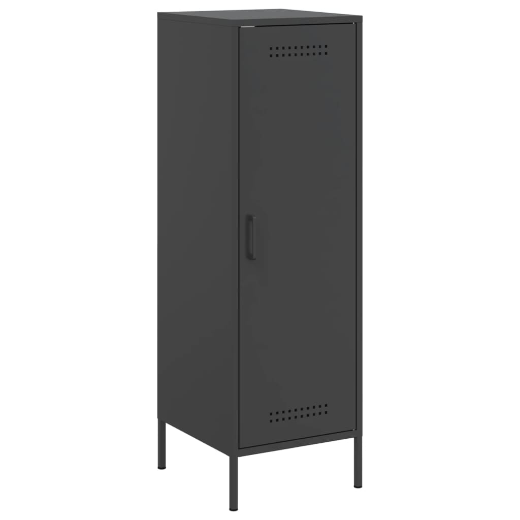 vidaXL Skříň highboard černá 36 x 39 x 113 cm ocel