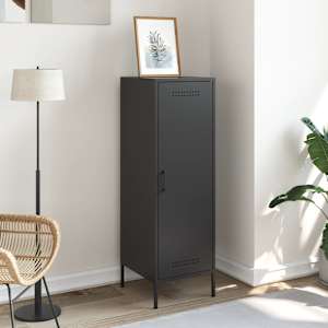 Skříň highboard černá 36 x 39 x 113 cm ocel - obrázek 3
