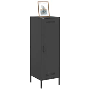 Skříň highboard černá 36 x 39 x 113 cm ocel - obrázek 4