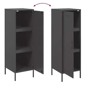 Skříň highboard černá 36 x 39 x 113 cm ocel - obrázek 10