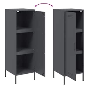 Skříň highboard antracitová 36 x 39 x 113 cm ocel - obrázek 10