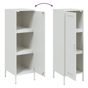 Skříň highboard bílá 36 x 39 x 113 cm ocel - obrázek 10