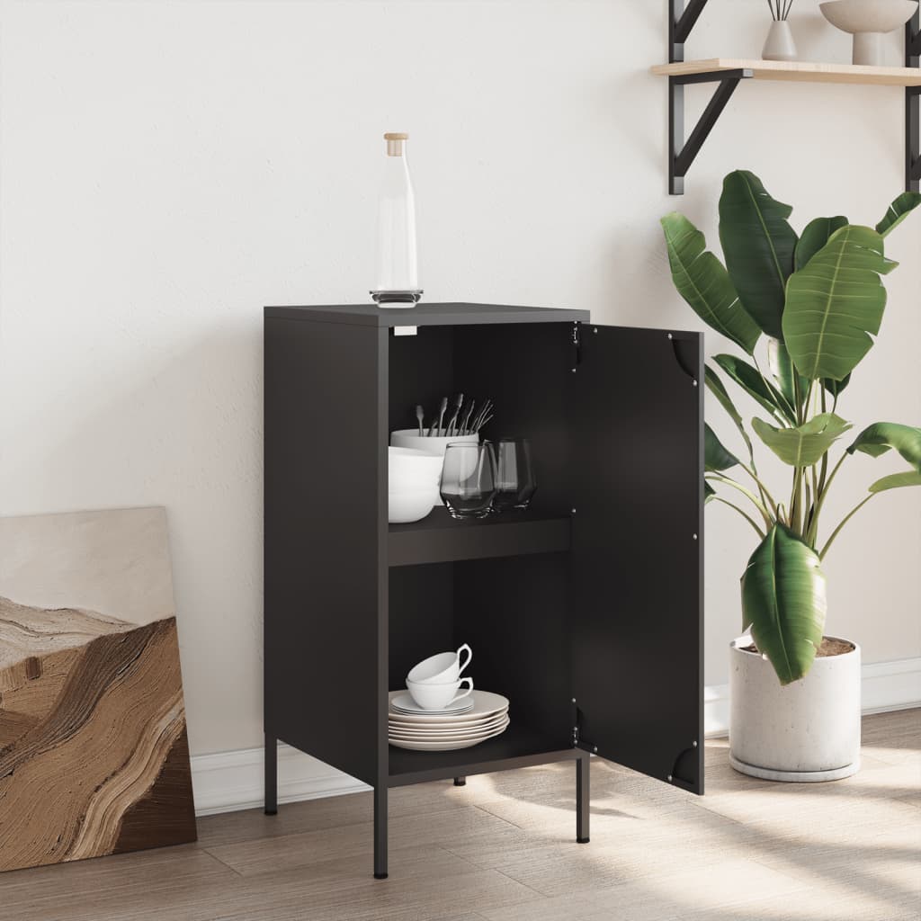 Thumbnail - vidaXL Sideboard Schwarz 36x39x79 cm Stahl