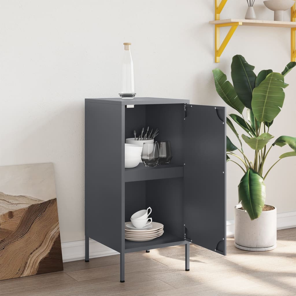 Thumbnail - vidaXL Sideboard Anthrazit 36x39x79 cm Stahl