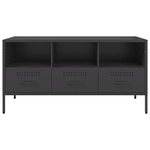 TV skříňka černá 100,5 x 39 x 50,5 cm ocel - obrázek 6
