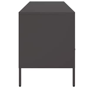 TV skříňka černá 100,5 x 39 x 50,5 cm ocel - obrázek 7