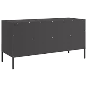 TV skříňka černá 100,5 x 39 x 50,5 cm ocel - obrázek 8