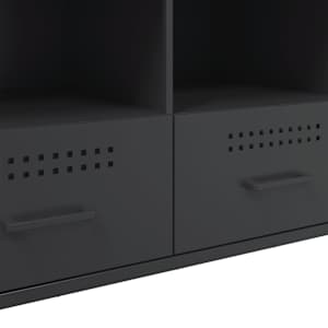TV skříňka černá 100,5 x 39 x 50,5 cm ocel - obrázek 11