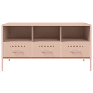 TV skříňka růžová 100,5 x 39 x 50,5 cm ocel - obrázek 6