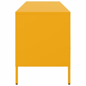 TV skříňka hořčicově žlutá 100,5 x 39 x 50,5 cm ocel - obrázek 7