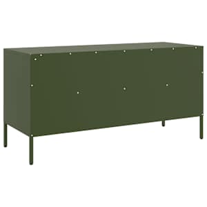 TV skříňka olivově zelená 100,5 x 39 x 50,5 cm ocel - obrázek 8