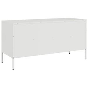 TV skříňka bílá 100,5 x 39 x 50,5 cm ocel - obrázek 8