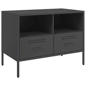 TV skříňka černá 68 x 39 x 50,5 cm ocel - obrázek 2