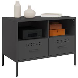 TV skříňka černá 68 x 39 x 50,5 cm ocel - obrázek 4