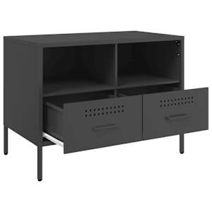 TV skříňka černá 68 x 39 x 50,5 cm ocel - obrázek 9