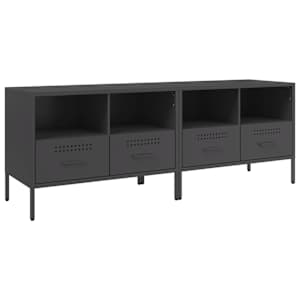 TV skříňky 2 ks černé 68 x 39 x 50,5 cm ocel - obrázek 2