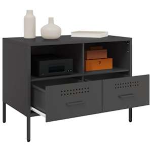 TV skříňky 2 ks černé 68 x 39 x 50,5 cm ocel - obrázek 5