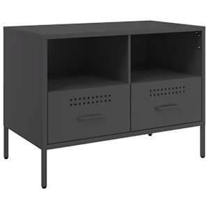 TV skříňky 2 ks černé 68 x 39 x 50,5 cm ocel - obrázek 6