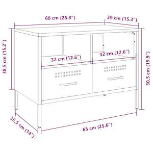 TV skříňka růžová 68 x 39 x 50,5 cm ocel - obrázek 13