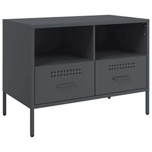TV skříňka antracitová 68 x 39 x 50,5 cm ocel - obrázek 2
