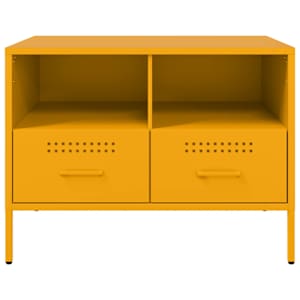 TV skříňka hořčicově žlutá 68 x 39 x 50,5 cm ocel - obrázek 6
