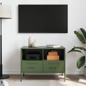TV skříňka olivově zelená 68 x 39 x 50,5 cm ocel - obrázek 3