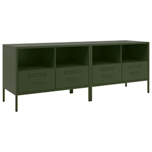 TV skříňky 2 ks olivově zelené 68 x 39 x 50,5 cm ocel - obrázek 2