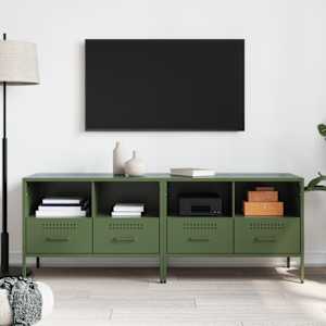 TV skříňky 2 ks olivově zelené 68 x 39 x 50,5 cm ocel - obrázek 3