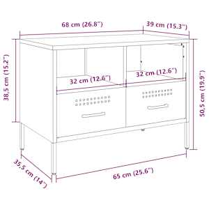 TV skříňky 2 ks olivově zelené 68 x 39 x 50,5 cm ocel - obrázek 14