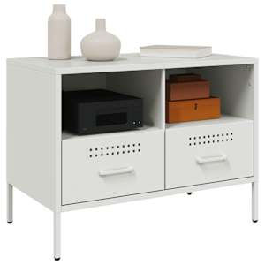 TV skříňka bílá 68 x 39 x 50,5 cm ocel - obrázek 4