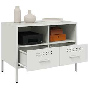 TV skříňka bílá 68 x 39 x 50,5 cm ocel - obrázek 5
