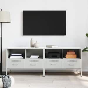 TV skříňky 2 ks bílé 68 x 39 x 50,5 cm ocel - obrázek 3