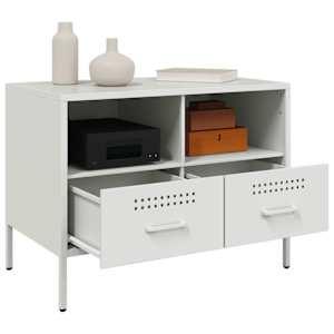 TV skříňky 2 ks bílé 68 x 39 x 50,5 cm ocel - obrázek 5