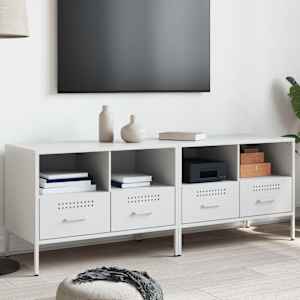 TV skříňky 2 ks bílé 68 x 39 x 50,5 cm ocel - obrázek 1
