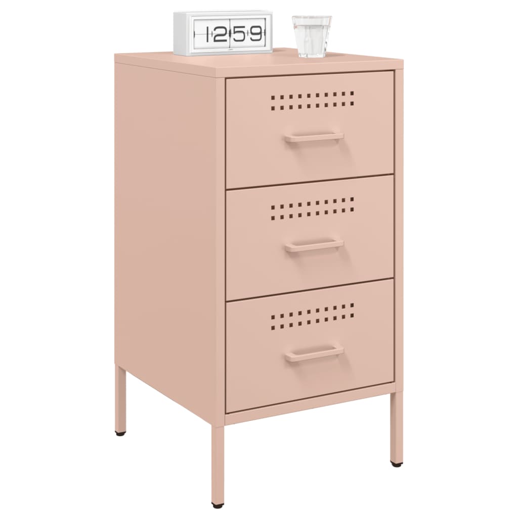 Thumbnail - vidaXL Nachttische 2 Stk. Rosa 36x39x68 cm Stahl