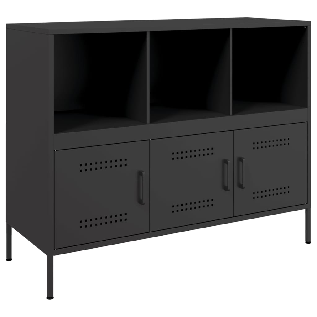 Thumbnail - vidaXL Sideboard Schwarz 100,5x39x79 cm Stahl