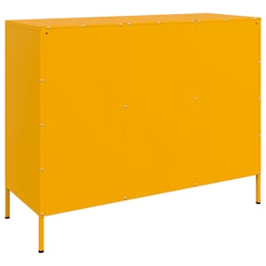 Příborník hořčicově žlutý 100,5 x 39 x 79 cm ocel - obrázek 8