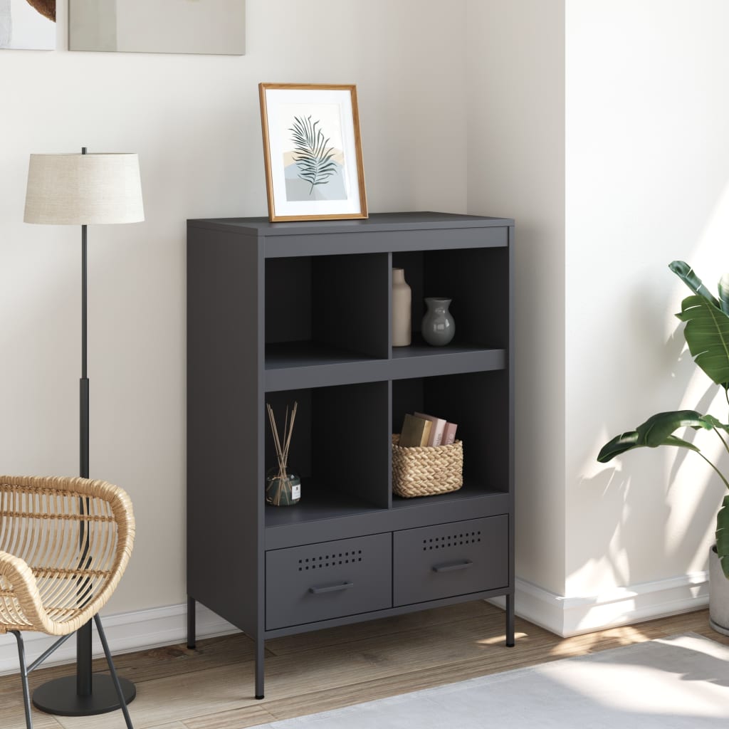 Thumbnail - vidaXL Highboard Anthrazit 68x39x101,5 cm Stahl