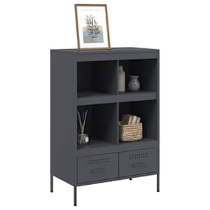Skříň antracitová 68 x 39 x 101,5 cm ocel - obrázek 4