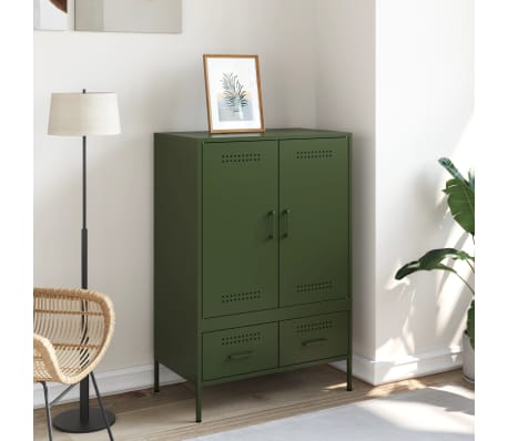 vidaXL Highboard Olive Green 68x39x101.5 cm Steel