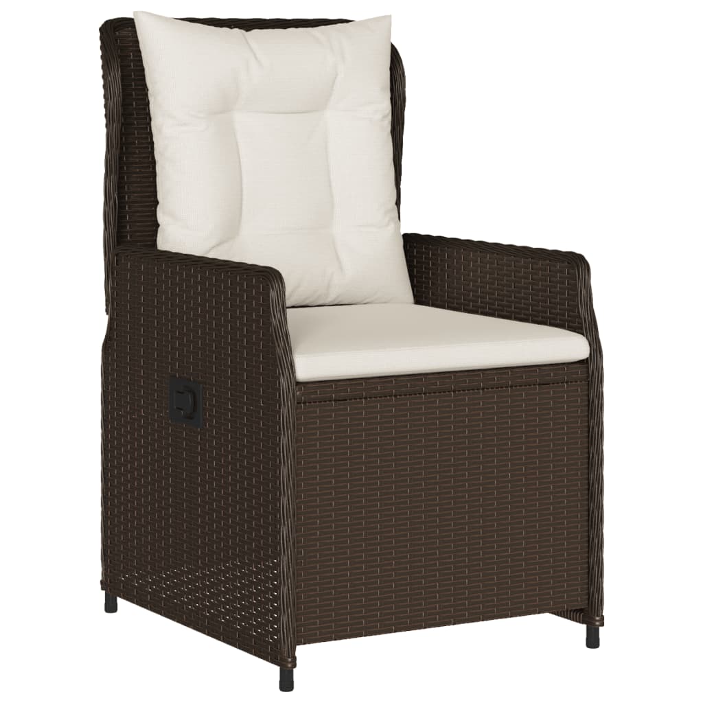 vidaXL 7-delige Tuinset met kussens poly rattan bruin afbeelding