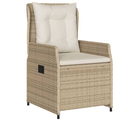 vidaXL 7-dielna z&aacute;hradn&aacute; jed&aacute;lensk&aacute; s&uacute;prava a vank&uacute;&scaron;e b&eacute;žov&aacute; polyratan