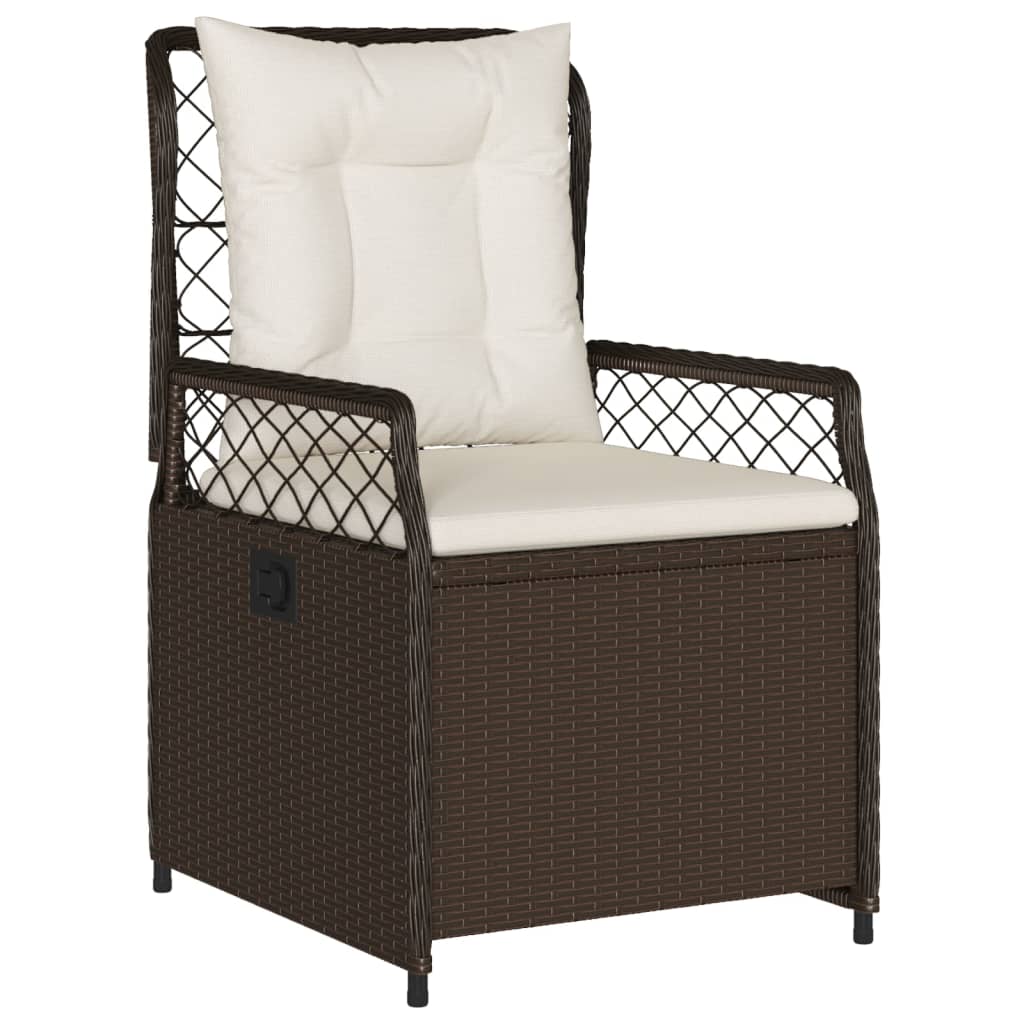 vidaXL 5-delige Tuinset met kussens poly rattan bruin afbeelding