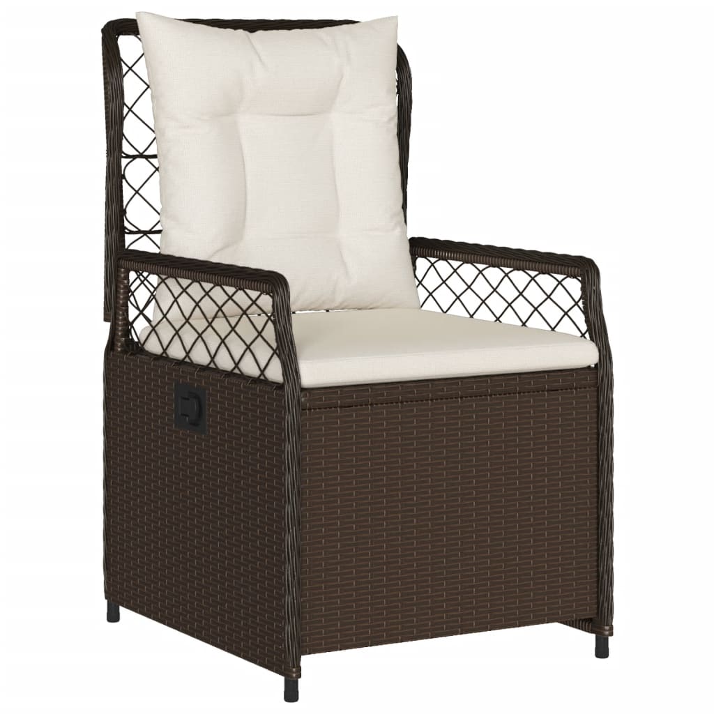 vidaXL 7-delige Tuinset met kussens poly rattan bruin afbeelding