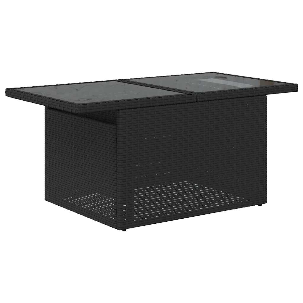 Vidaxl Gartenmöbel Sofa Garnitur Sitzgruppe Lounge 7-tlg. Schwarz Poly Rattan vi - Bild 77 von 83