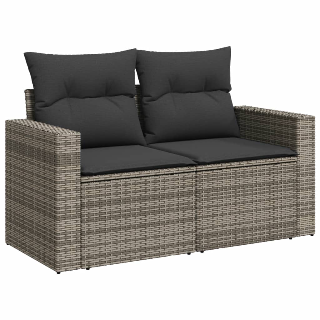 Vidaxl Gartenmöbel Sofa Garnitur Sitzgruppe Lounge 7-tlg. Schwarz Poly Rattan vi - Bild 41 von 83
