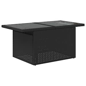 8dílná zahradní sedací souprava s poduškami černá polyratan - obrázek 6