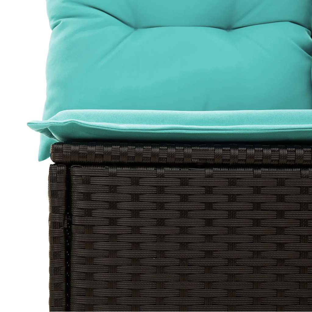 Vidaxl 7-tlg. Garten-sofagarnitur Mit Kissen Schwarz Poly Rattan vidaXL - Bild 37 von 41
